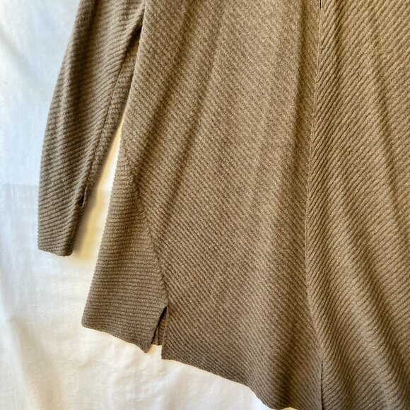 Eileen Fisher Italian Wool Womens Tan PS Sweater Lagenlook Duster Open Cardigan - Picture 6 of 16